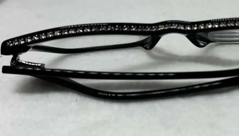 Cinzia CIN-5110 C1 Black Rhinestone Cateye Eyeglasses